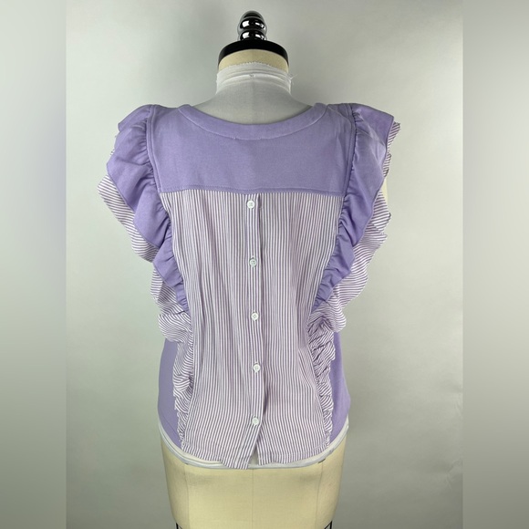 💚 2996. Ruffled Button Back Blouse - Picture 3 of 7